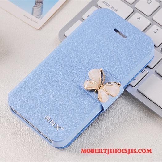 iPhone 4/4s Hoesje Bescherming Clamshell Anti-fall Rose Goud Leren Etui Persoonlijk Hoes