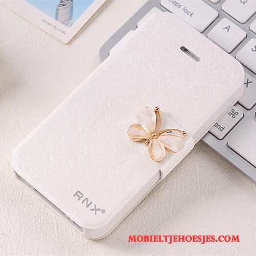 iPhone 4/4s Hoesje Bescherming Clamshell Anti-fall Rose Goud Leren Etui Persoonlijk Hoes