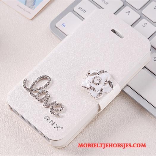 iPhone 4/4s Hoesje Bescherming Clamshell Anti-fall Rose Goud Leren Etui Persoonlijk Hoes