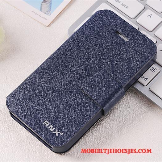 iPhone 4/4s Hoesje Bescherming Clamshell Anti-fall Rose Goud Leren Etui Persoonlijk Hoes