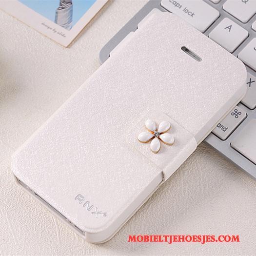 iPhone 4/4s Hoesje Bescherming Clamshell Anti-fall Rose Goud Leren Etui Persoonlijk Hoes