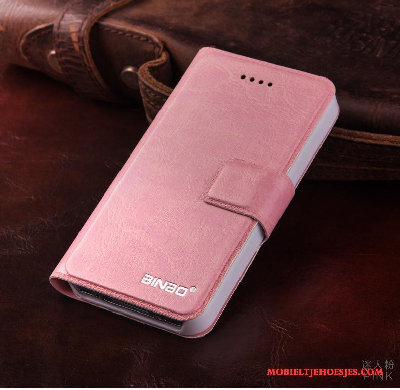 iPhone 4/4s Nieuw Hoesje Telefoon Roze Leren Etui Folio Bescherming Mobiele Telefoon