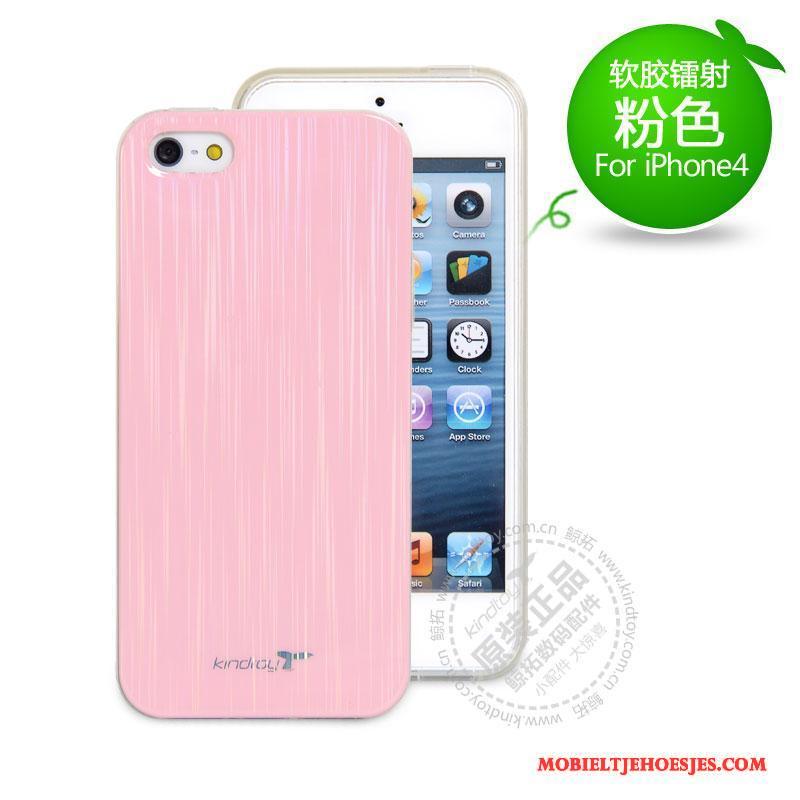 iPhone 4/4s Siliconen Hoes Bescherming Hoesje Telefoon Blauw Kleur