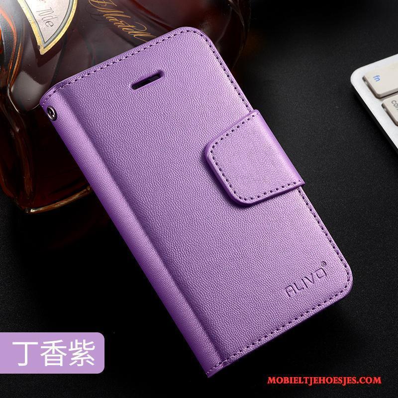 iPhone 4/4s Siliconen Hoesje Telefoon Purper Anti-fall All Inclusive Leren Etui Zacht