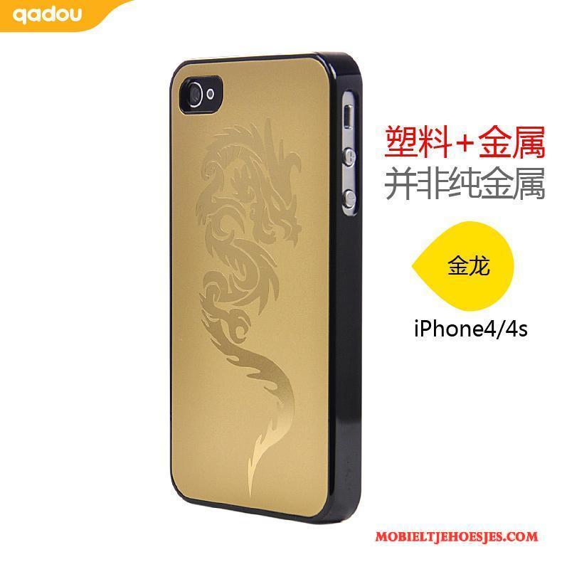 iPhone 4/4s Zilver Zwart Goud Metaal Hoes Bescherming Hoesje