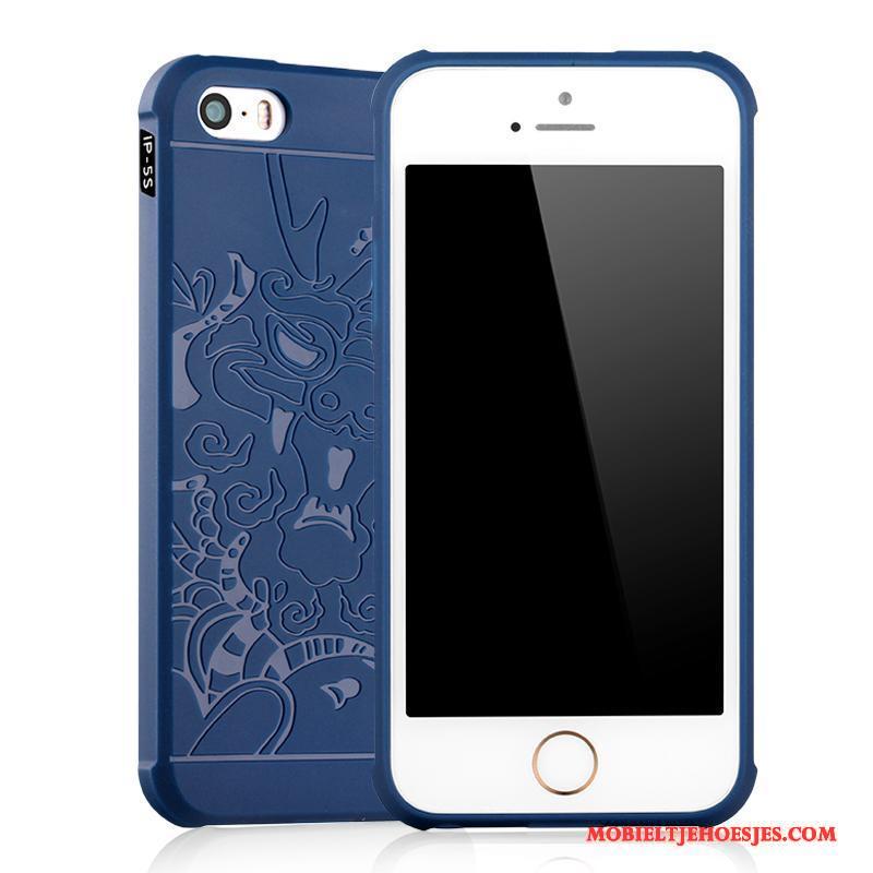 iPhone 5/5s All Inclusive Hoesje Telefoon Bescherming Grijs Zacht Anti-fall Schrobben