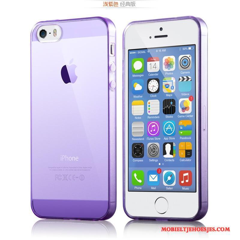 iPhone 5/5s Blauw Hoes All Inclusive Bescherming Hoesje Telefoon Siliconen