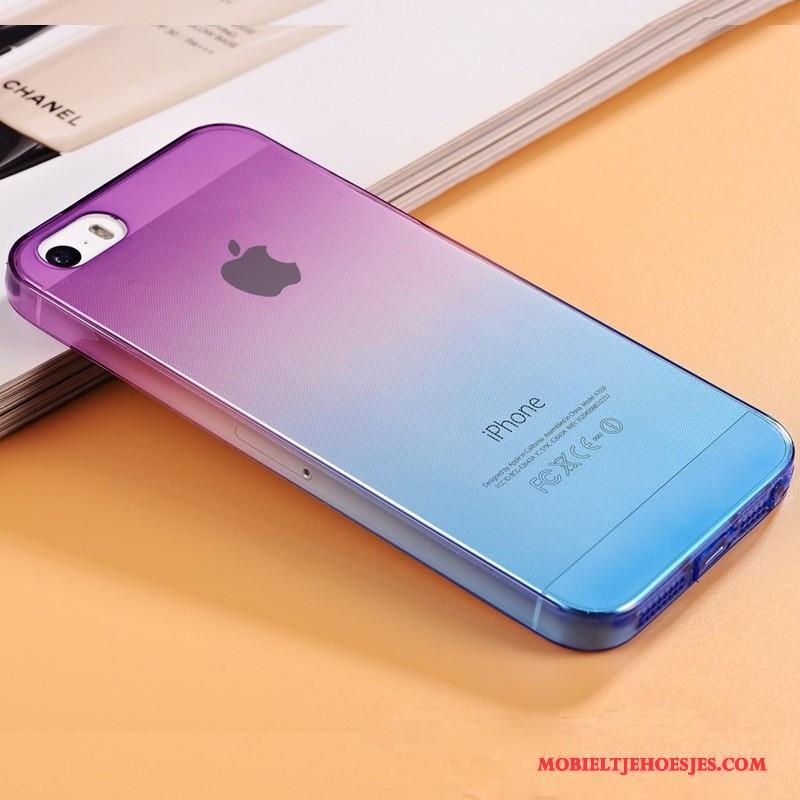 iPhone 5/5s Blauw Hoes All Inclusive Bescherming Hoesje Telefoon Siliconen