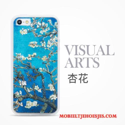 iPhone 5/5s Chinese Stijl Anti-fall Reliëf Bescherming Hoesje Telefoon All Inclusive Mobiele Telefoon