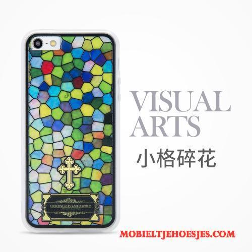 iPhone 5/5s Chinese Stijl Anti-fall Reliëf Bescherming Hoesje Telefoon All Inclusive Mobiele Telefoon