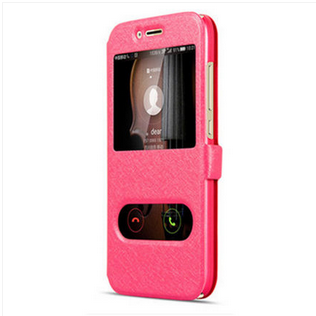 iPhone 5/5s Clamshell Anti-fall Leren Etui Bescherming Wit Hoesje Telefoon Hard