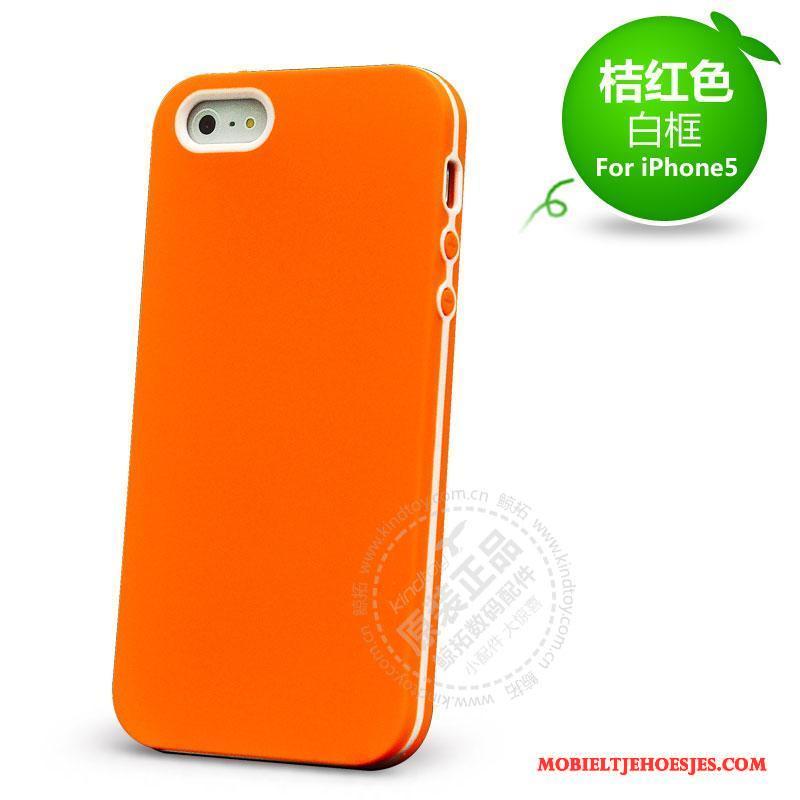 iPhone 5/5s Hoes Bescherming Anti-fall Hoesje Telefoon Siliconen Rood