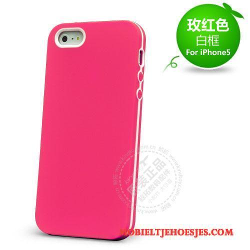 iPhone 5/5s Hoes Bescherming Anti-fall Hoesje Telefoon Siliconen Rood