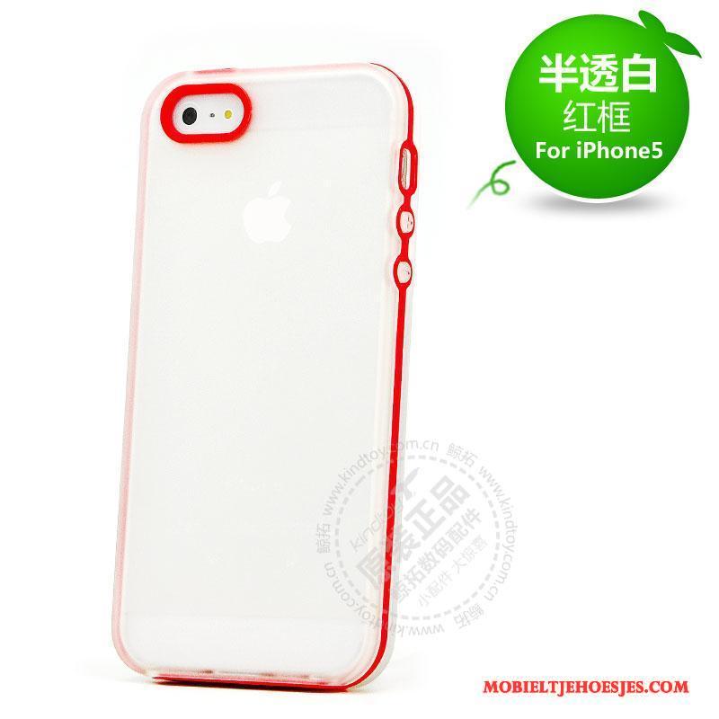iPhone 5/5s Hoes Bescherming Anti-fall Hoesje Telefoon Siliconen Rood