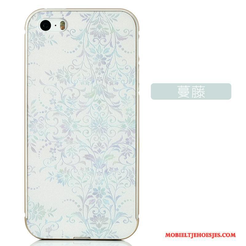 iPhone 5/5s Hoesje All Inclusive Reliëf Telefoon Spotprent Purper Anti-fall