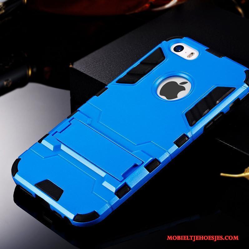 iPhone 5/5s Hoesje Anti-fall Schrobben Trend Marine Siliconen Hoes Blauw