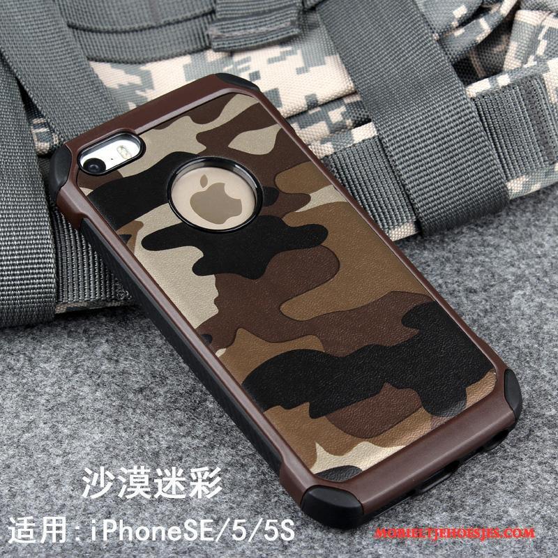 iPhone 5/5s Hoesje Anti-fall Trend Scheppend Zacht Siliconen Camouflage