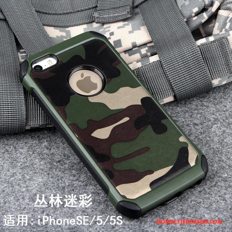 iPhone 5/5s Hoesje Anti-fall Trend Scheppend Zacht Siliconen Camouflage