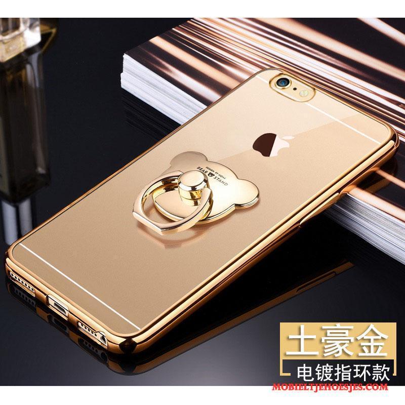 iPhone 5/5s Hoesje Hanger All Inclusive Bescherming Anti-fall Siliconen Rose Goud Doorzichtig