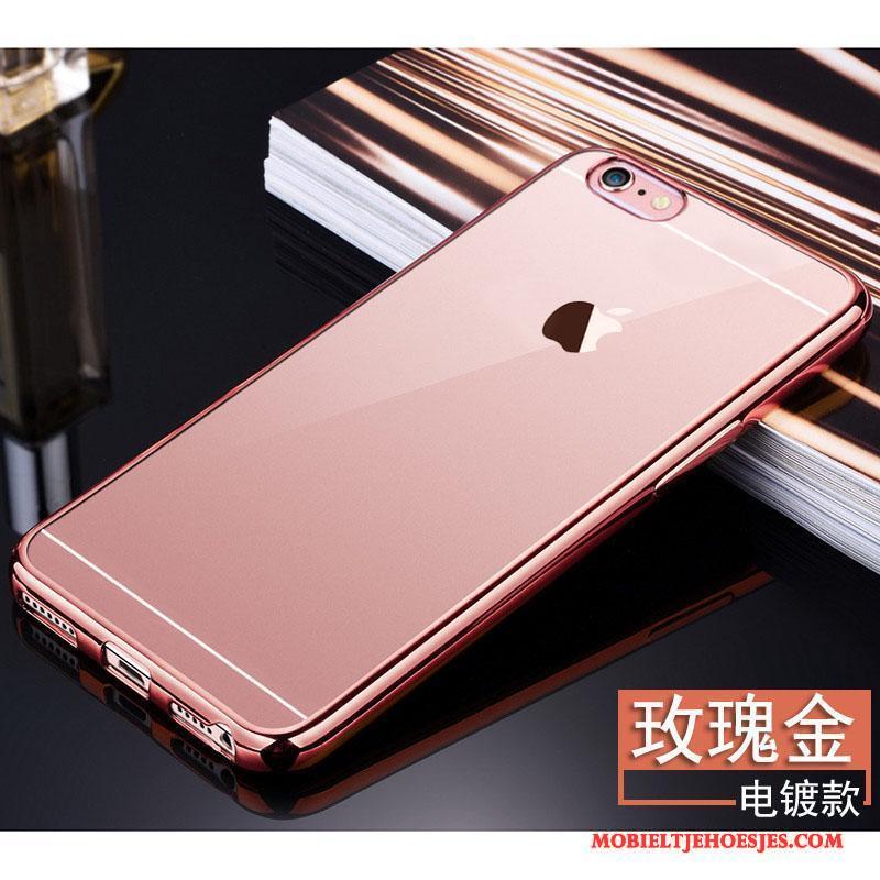 iPhone 5/5s Hoesje Hanger All Inclusive Bescherming Anti-fall Siliconen Rose Goud Doorzichtig