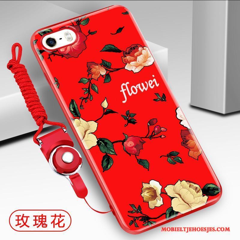 iPhone 5/5s Hoesje Hanger Siliconen Zwart Bescherming Zacht Scheppend Hoes