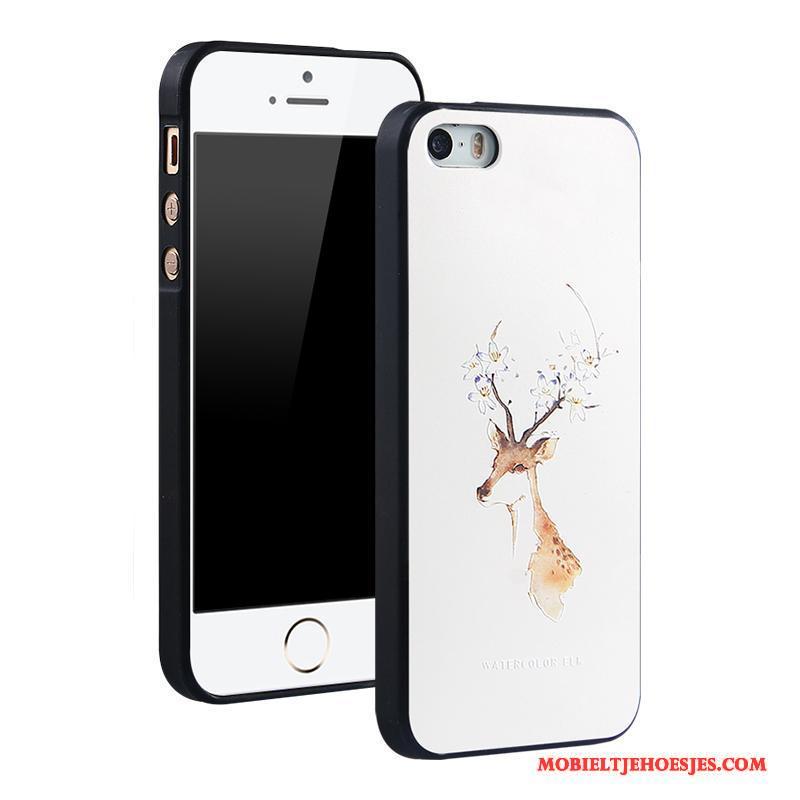 iPhone 5/5s Hoesje Hanger Zacht Spotprent Trend Anti-fall Siliconen Bescherming