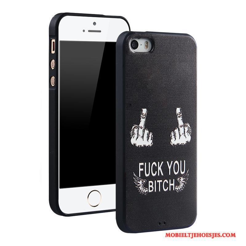 iPhone 5/5s Hoesje Hanger Zacht Spotprent Trend Anti-fall Siliconen Bescherming