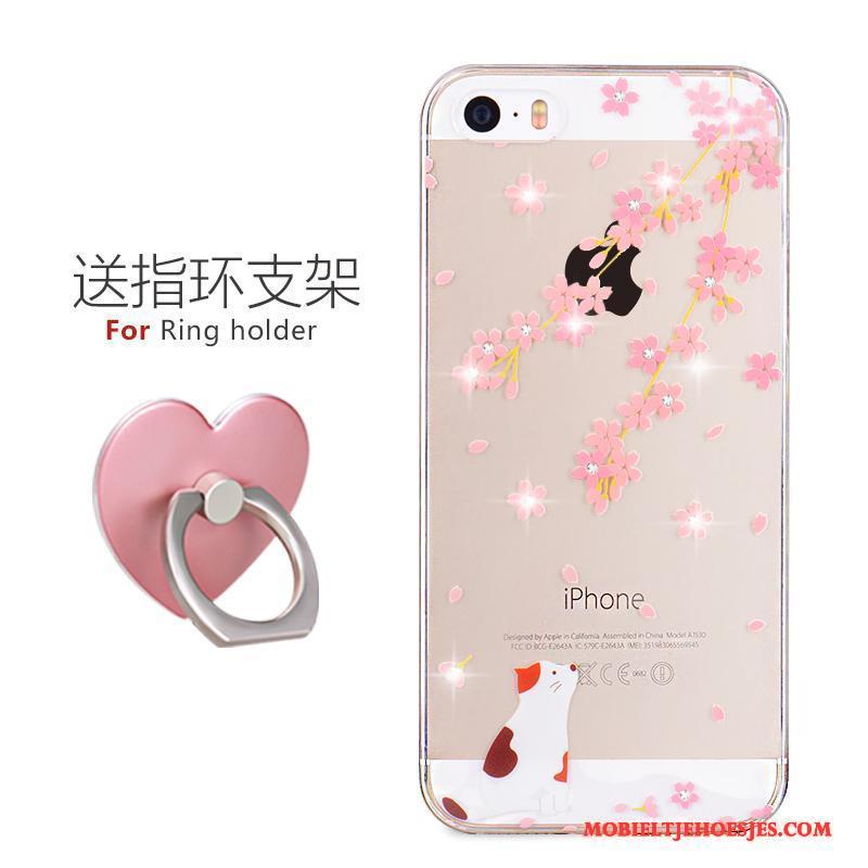 iPhone 5/5s Hoesje Super Schattig Trend Zwart Siliconen Eenvoudige Mooie Spotprent