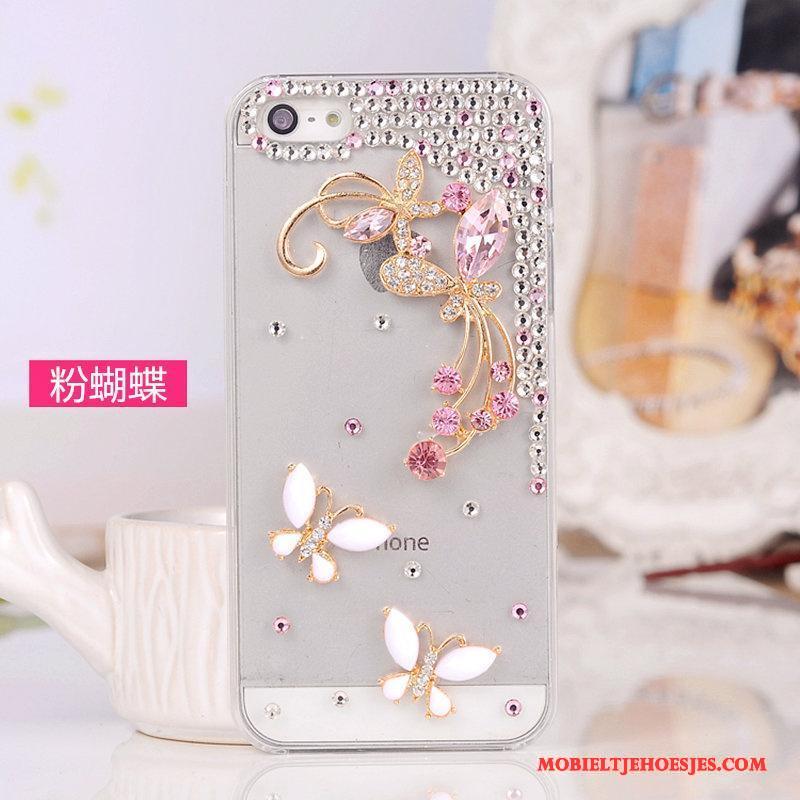 iPhone 5/5s Hoesje Telefoon Met Strass Mobiele Telefoon Bescherming Roze