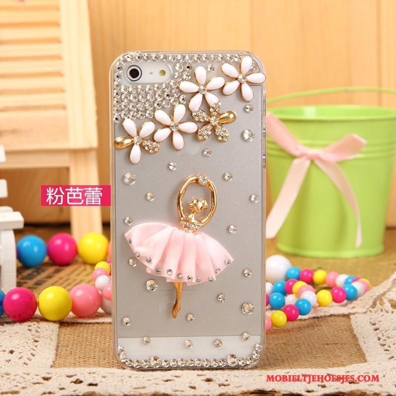 iPhone 5/5s Hoesje Telefoon Met Strass Mobiele Telefoon Bescherming Roze