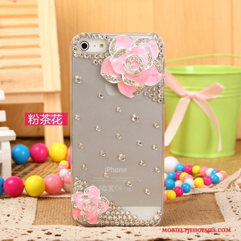 iPhone 5/5s Hoesje Telefoon Met Strass Mobiele Telefoon Bescherming Roze