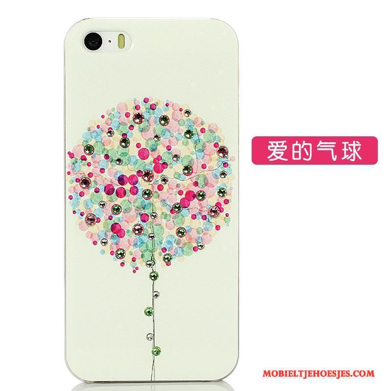 iPhone 5/5s Hoesje Telefoon Met Strass Scheppend Persoonlijk Blauw Mooie Spotprent