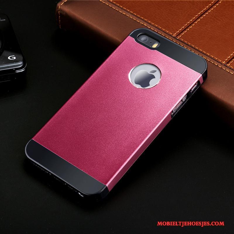 iPhone 5/5s Hoesje Telefoon Metaal Achterklep All Inclusive Roze
