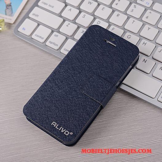 iPhone 5/5s Hoesje Telefoon Rood Anti-fall Folio Bescherming Leren Etui