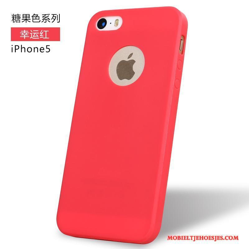 iPhone 5/5s Hoesje Telefoon Rood Siliconen Trend All Inclusive Groen Mobiele Telefoon
