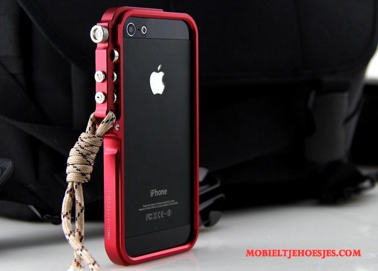 iPhone 5/5s Metaal Hoesje Telefoon Machinerie Omlijsting Trend Zwart