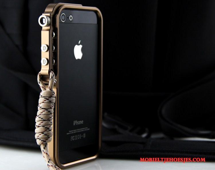 iPhone 5/5s Metaal Hoesje Telefoon Machinerie Omlijsting Trend Zwart