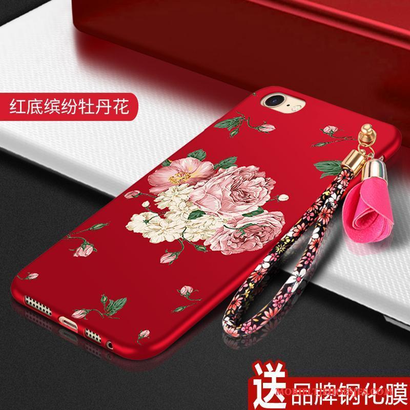 iPhone 5/5s Rood Hoesje Zacht Siliconen Anti-fall Schrobben Trend