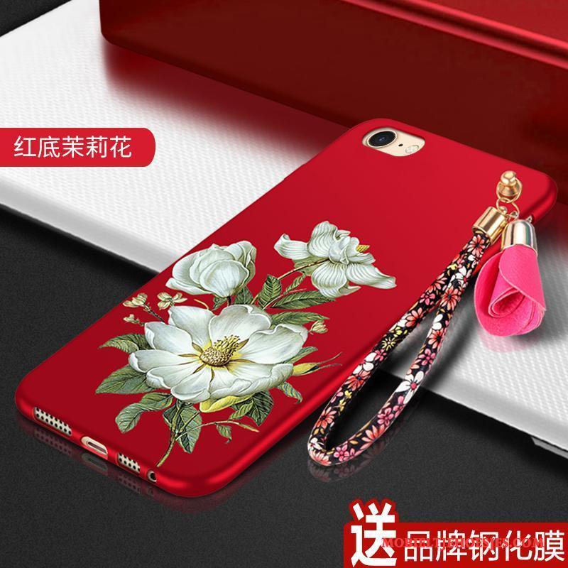 iPhone 5/5s Rood Hoesje Zacht Siliconen Anti-fall Schrobben Trend