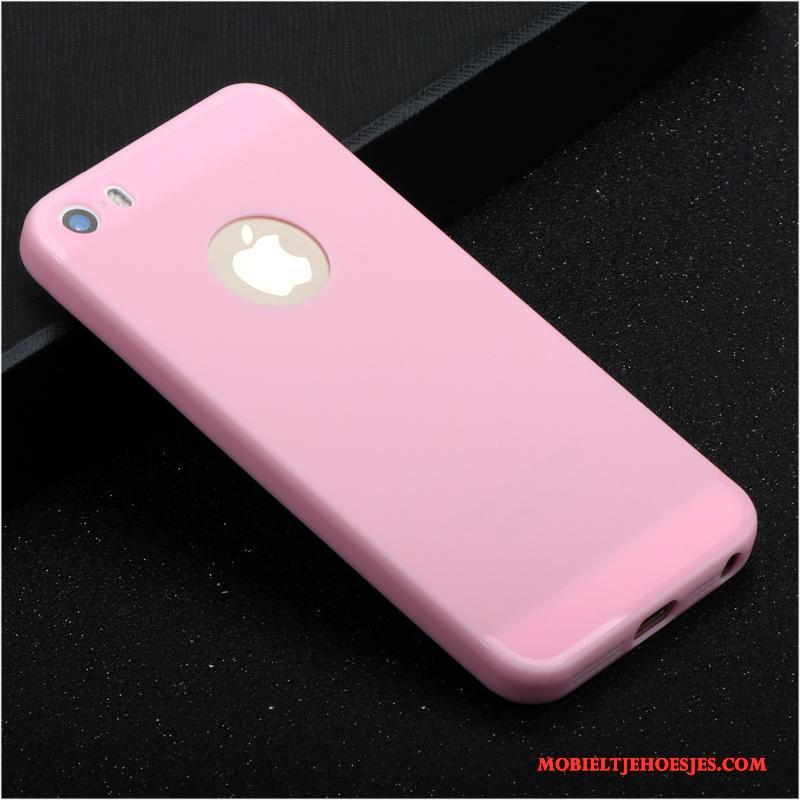 iPhone 5/5s Rood Trend Eenvoudige Zacht Siliconen Hoesje Telefoon Bescherming