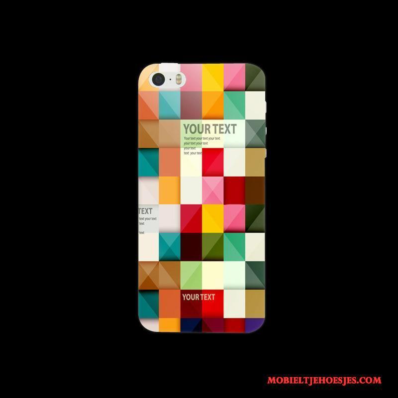 iPhone 5/5s Schrobben Hoesje Telefoon Bescherming Rood Hard Mobiele Telefoon