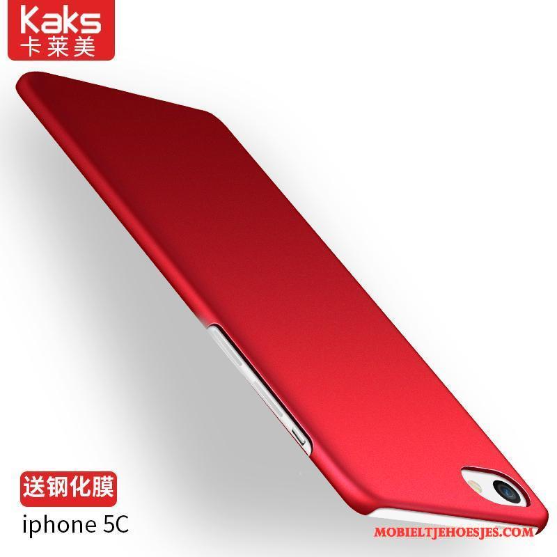 iPhone 5c All Inclusive Schrobben Rood Hard Siliconen Hoes Hoesje Telefoon