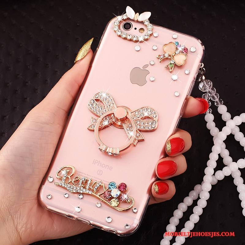 iPhone 5c Hanger Hoesje Telefoon Bescherming Scheppend Roze Rood Ring