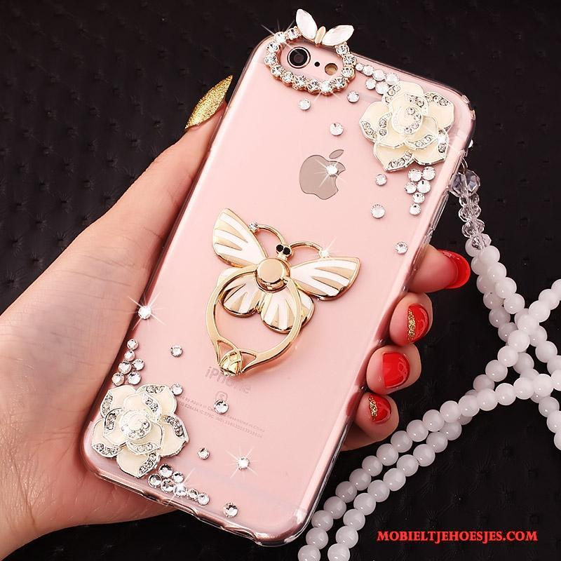 iPhone 5c Hanger Hoesje Telefoon Bescherming Scheppend Roze Rood Ring