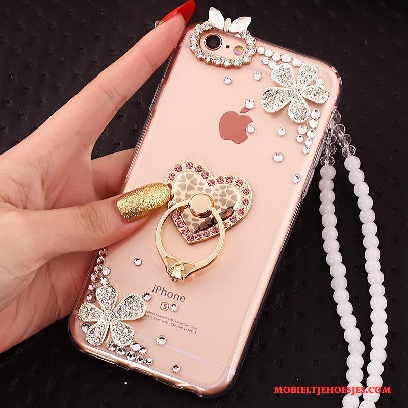 iPhone 5c Hanger Hoesje Telefoon Bescherming Scheppend Roze Rood Ring