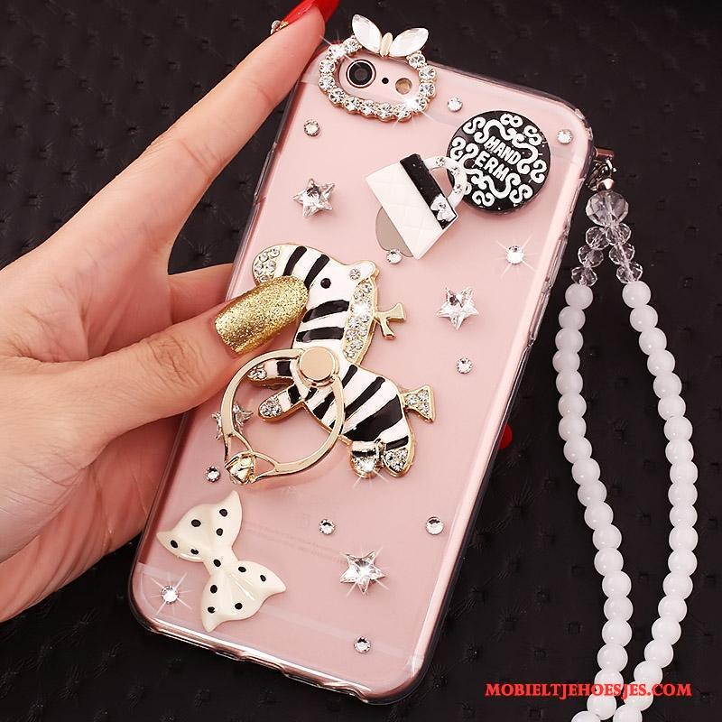 iPhone 5c Hanger Hoesje Telefoon Bescherming Scheppend Roze Rood Ring