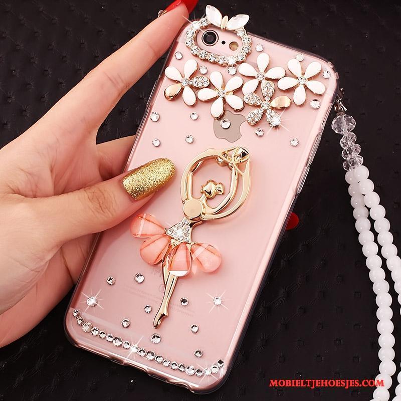 iPhone 5c Hanger Hoesje Telefoon Bescherming Scheppend Roze Rood Ring