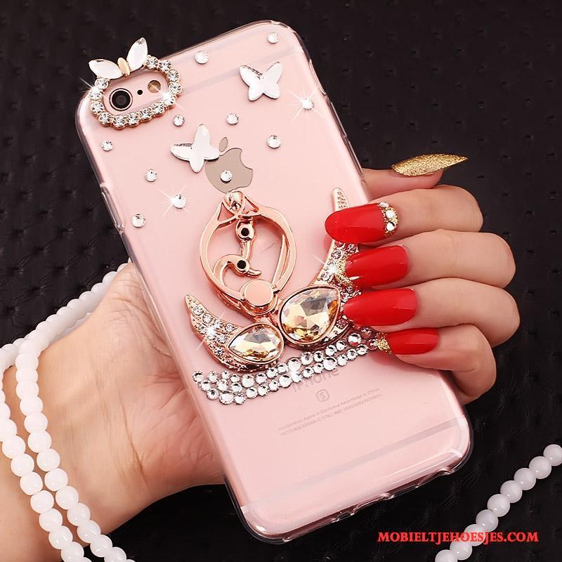 iPhone 5c Hanger Hoesje Telefoon Bescherming Scheppend Roze Rood Ring