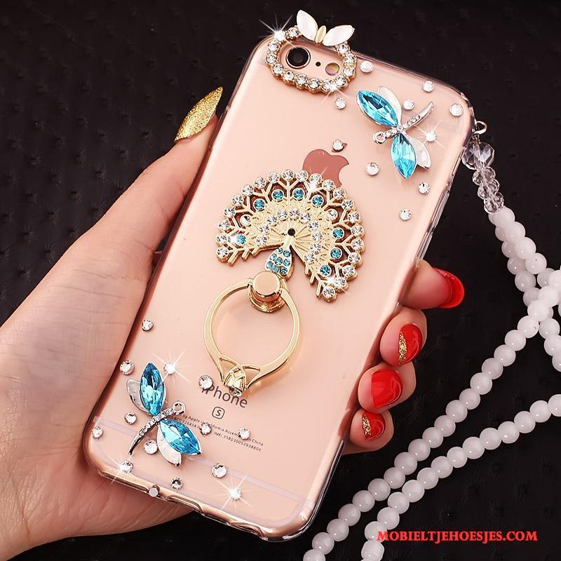 iPhone 5c Hanger Hoesje Telefoon Bescherming Scheppend Roze Rood Ring