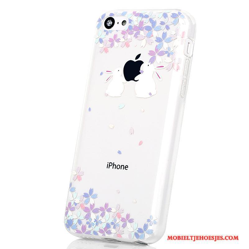 iPhone 5c Hoesje Anti-fall Spotprent Blauw Scheppend Zacht Siliconen Hoes